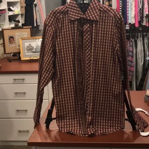 Robert Graham Dress Shirt. Large. Like new. Red Check
